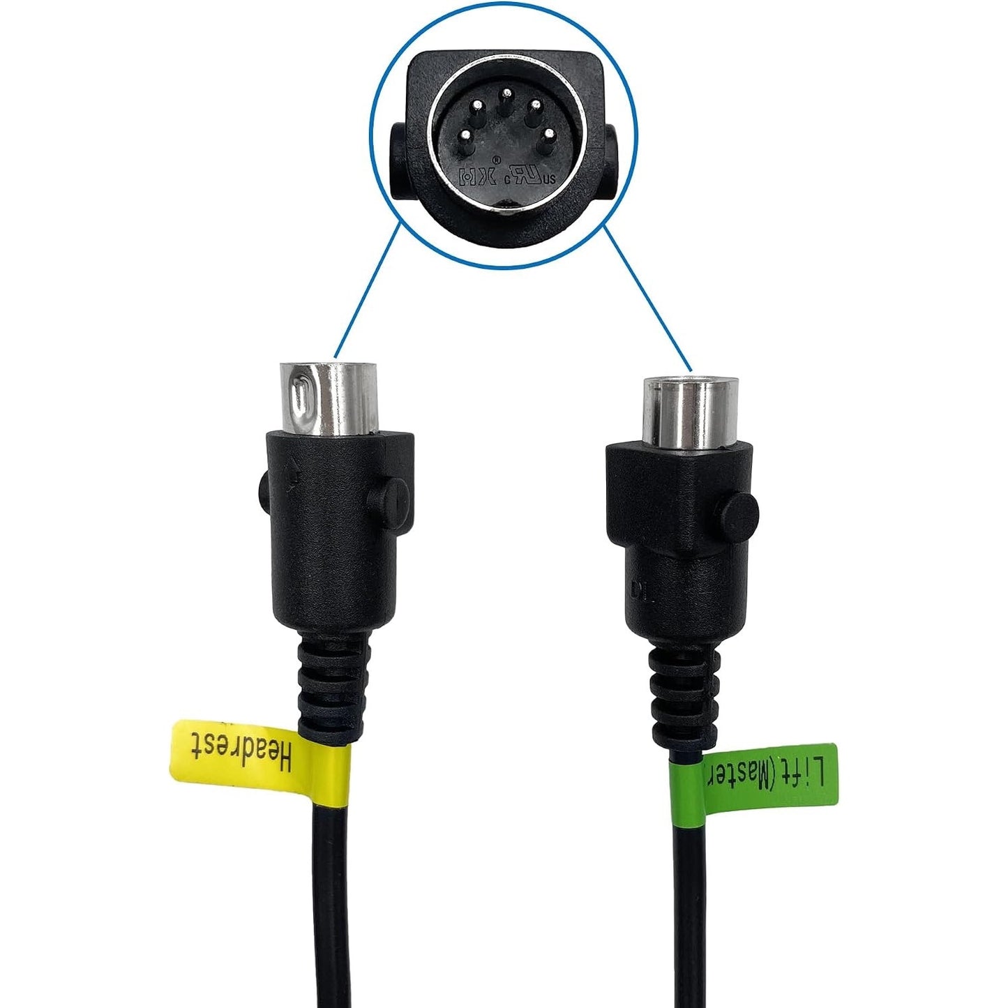 Dusledel HSW304 Hand Controller 4 Button Dual 5 Pin Compatible With Ashley 1090012 Recliner, Replace HSW208JC HC110-2M-1U02 Lift Chair Power Recliner Hand Control W/USB Charging And Backlight.