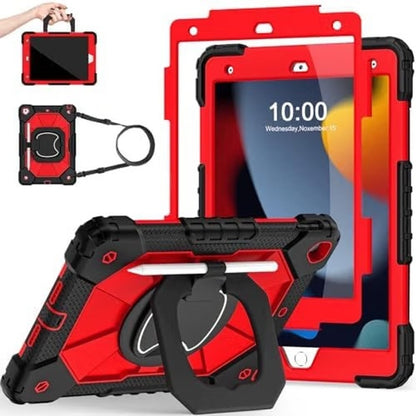 Scnioy Case For IPad 9th Generation IPad Case 9th 8th 7th Gen, Black Red