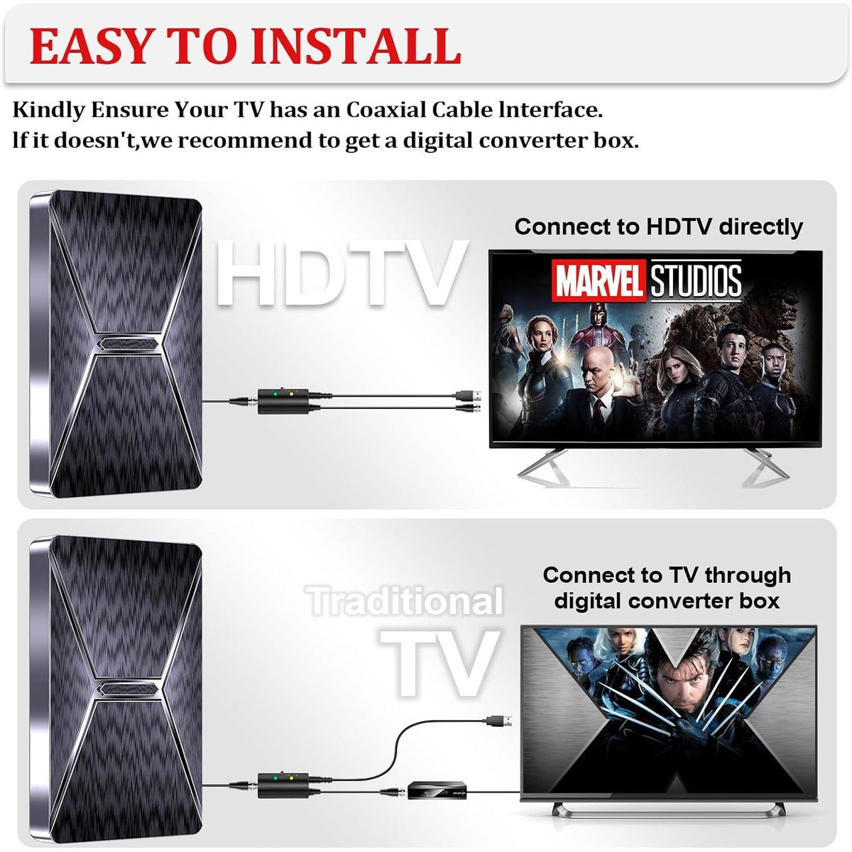 2026 Upgraded Indoor TV Antenna Up to 5000+ Miles Range