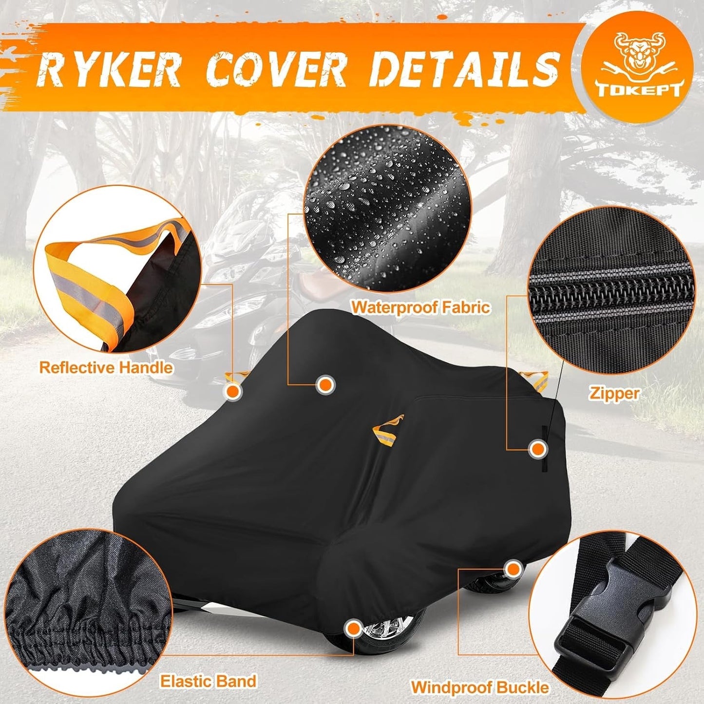 Tokept Premium Can-Am RT 2010-2019 Weather Water Resistant Cover (XXL) Black