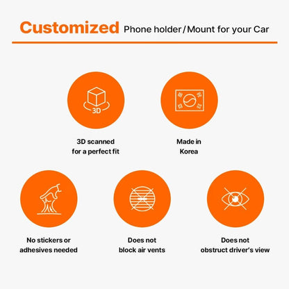FICS Car Phone Holder for Genesis GV70, G80 – Custom-Fit Mount for Seamless