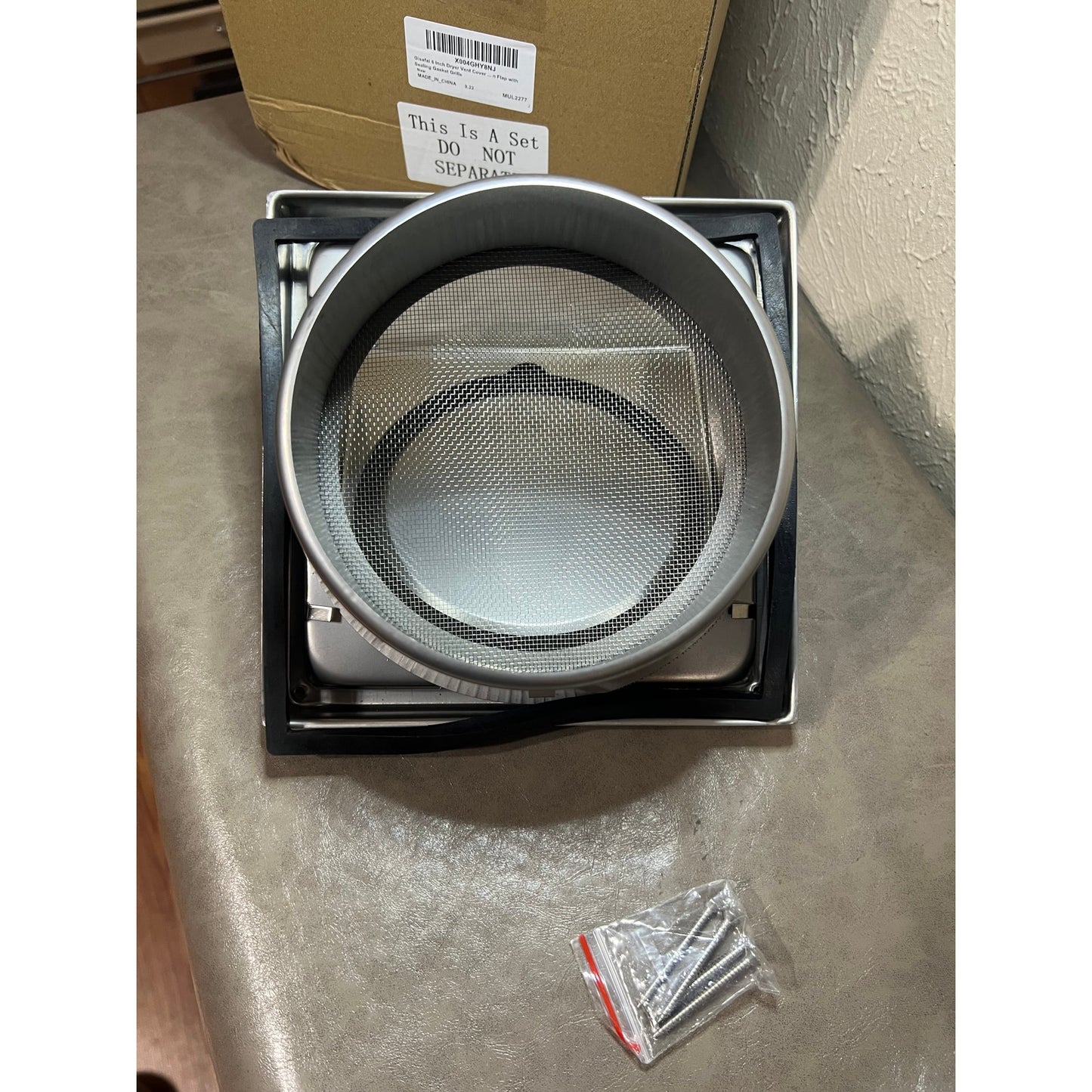 Gisafai 6 Inch Dryer Vent Cover Outdoor With Stainless Steel Screen Silver