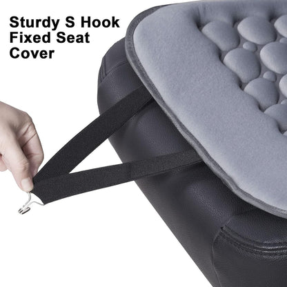 FREMONT AUTO Car Seat Cover Breathable Seat Protector- Made With Premium Polyester Fiber And Massage Magnet Bubble Cushion -Adjustable For Cars Truck SUV Vans, Airbag Compatible (Gray 1PC).
