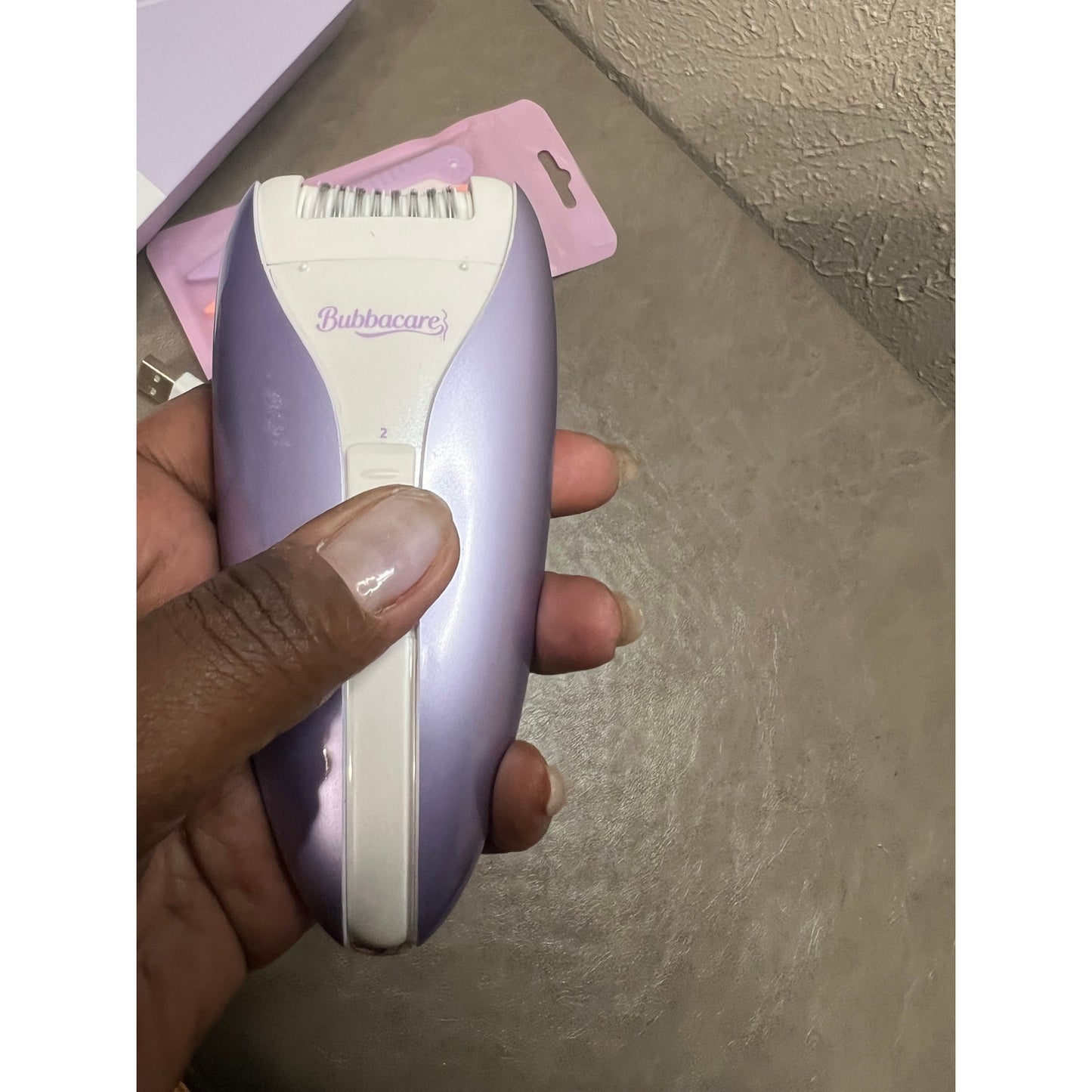 Silent Epilator for Women, 2-Speed Facial & Body Hair Remover, Smooth (Purple)