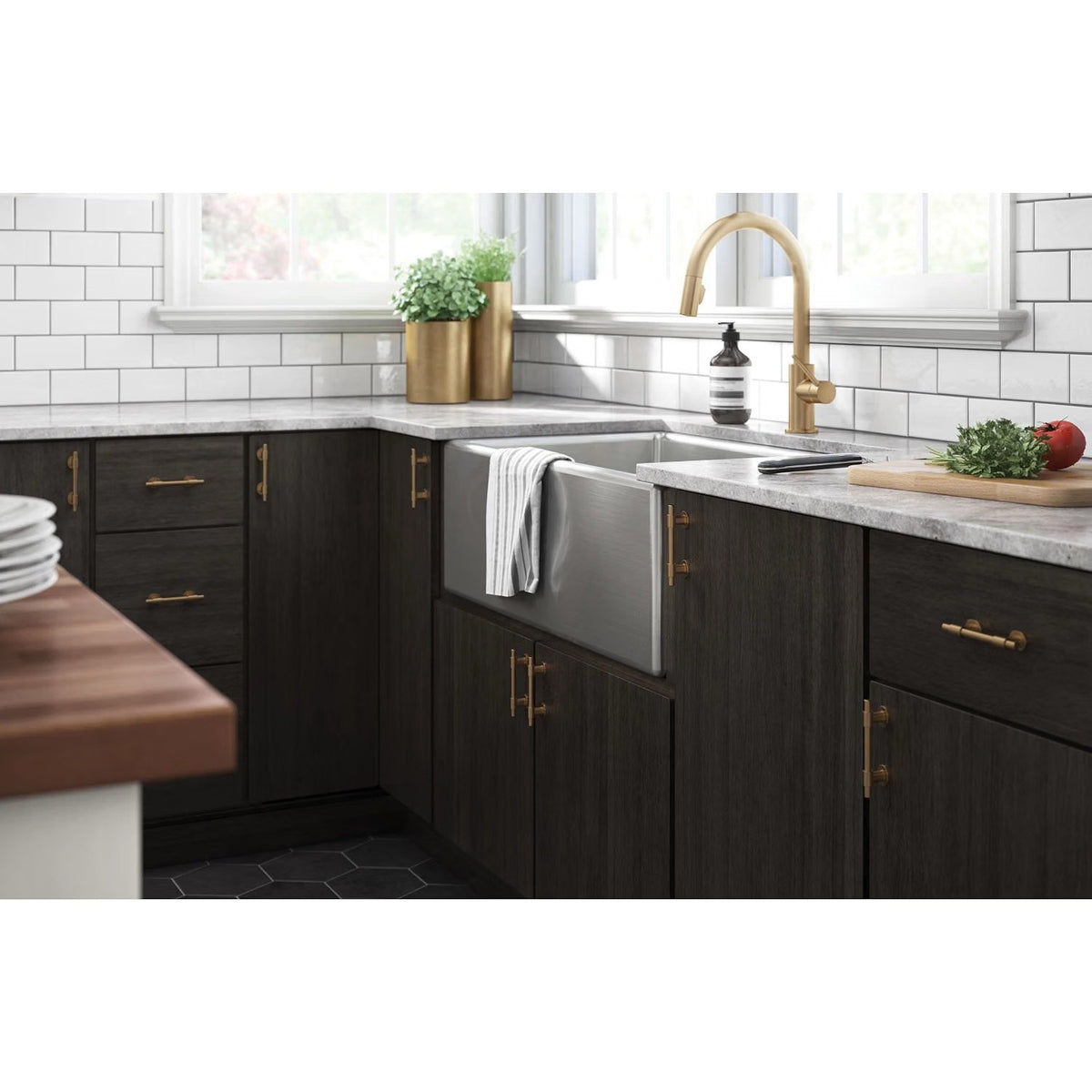 Franklin Brass 3 Pack Champagne Bronze Gold Cabinet Handles Adjustable Drawer