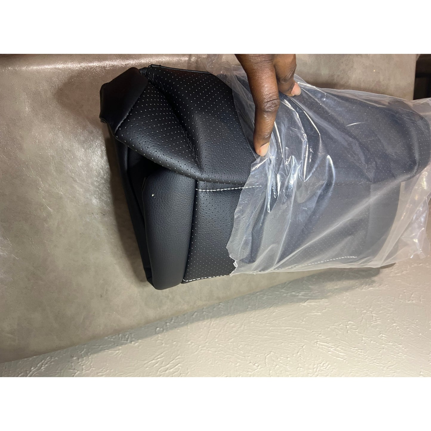 ATUOTPO Mercedes Benz C-Driver Side Bottom Black Leather Seat Cover-1 pc Black