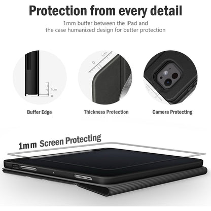 Antbox For IPad Pro 11 Inch Case M5 2025/M4 2024, Built-In Pencil Holder-Black