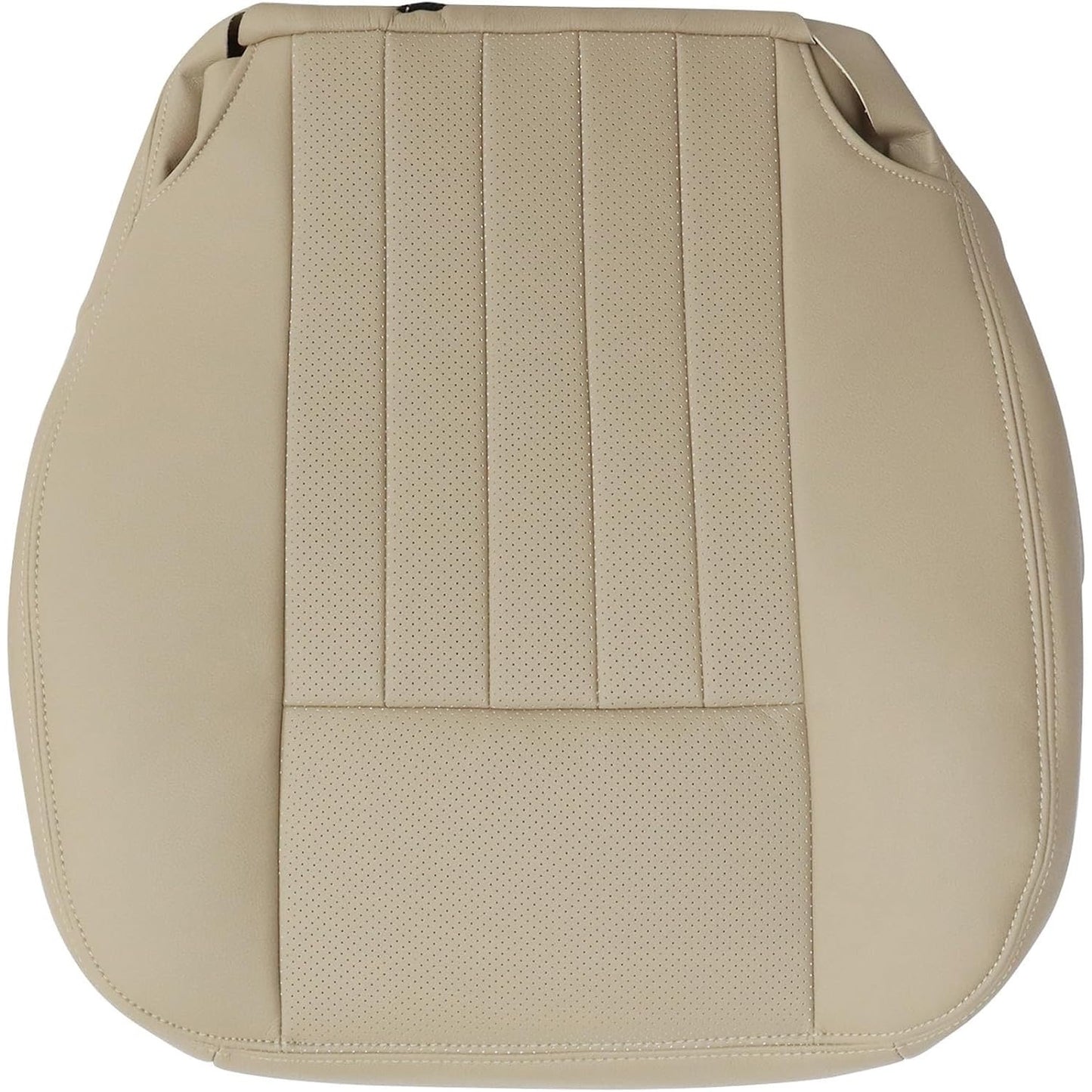 GXARTS Tan#KC Leather Driver Side Bottom Seat Cover Perforated Replacement(1pcs)