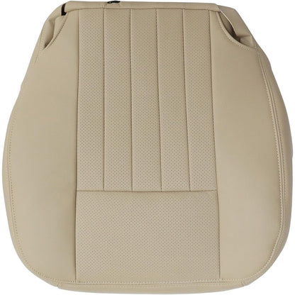 GXARTS Tan#KC Leather Driver Side Bottom Seat Cover Perforated Replacement(1pcs)
