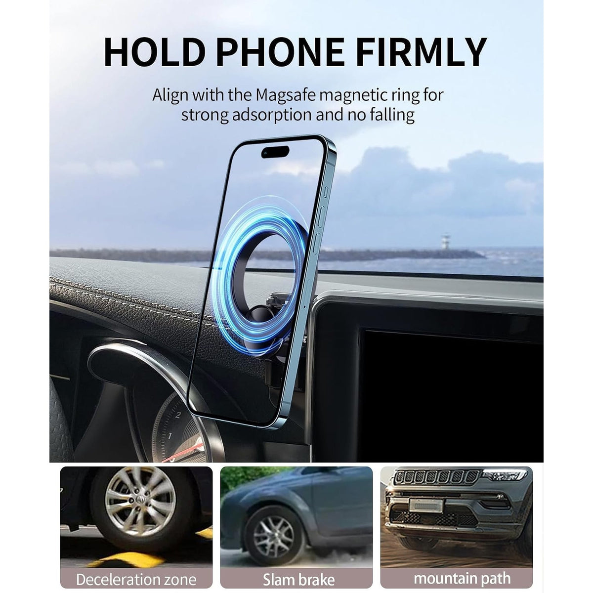 Car Phone Holder For Mercedes-Benz GLC 2016-2019, C-Class 15-18, 7" Screen