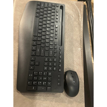Wireless Keyboard And Mouse Combo - Full-Sized Ergonomic Keyboard With Wrist Rest, Phone Holder, Sleep Mode, Silent 2.4GHz Cordless Keyboard Mouse Combo For Computer, Laptop, PC, Mac, Windows -Trueque
