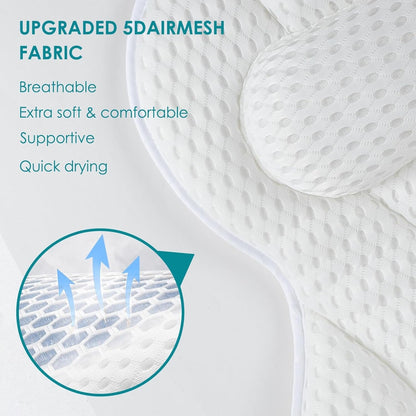 SQLHM Bath Pillows For Tub,Luxury Bath Pillow For Neck And Back Support