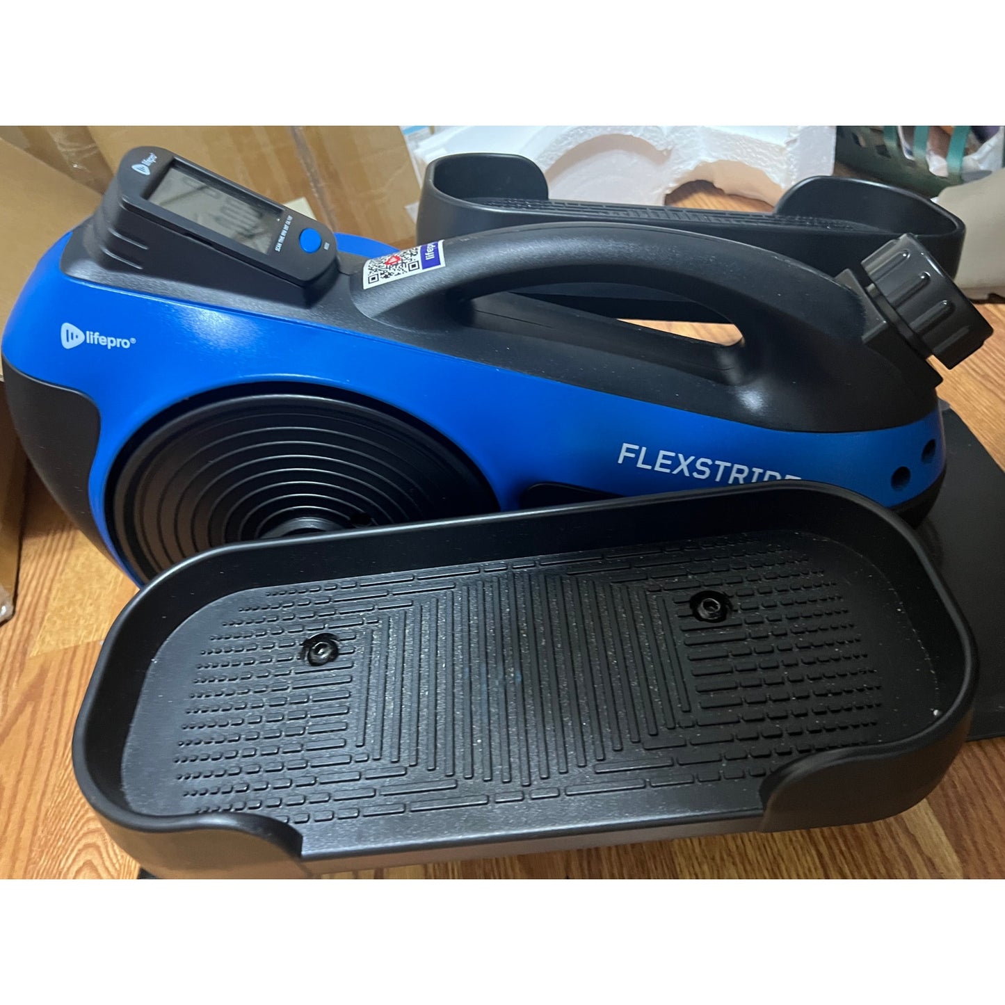 Lifepro Portable Under Desk Elliptical Exercise Machine - Manual Pedal Exerciser For Home Workouts, Muscle Toning, Energy Boost - Mini Foot & Leg Exerciser With Fitness App-Blue