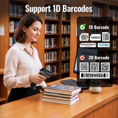 Tera Barcode Scanner 1D Wireless CCD: 2500 Pixel, Battery Indicator, T5100C