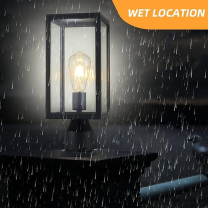 Windben Large 15 Inch Outdoor Post Light,Waterproof Cast Aluminium Lamp Post