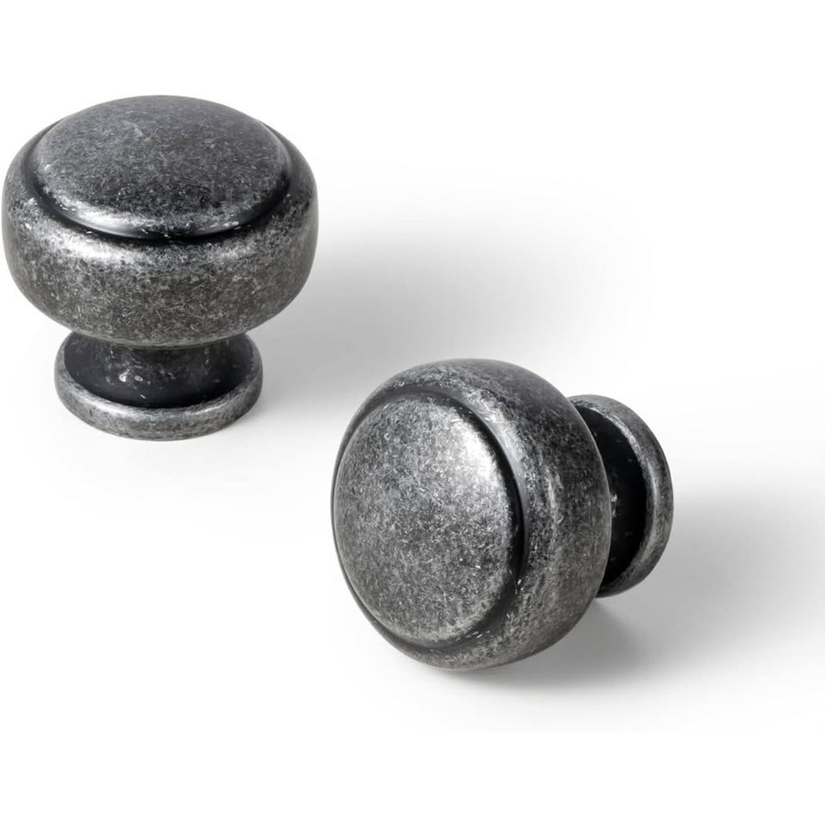 Goo-Ki 6 Pack Weathered Nickel Round Cabinet Knobs – Vintage Furniture Handles