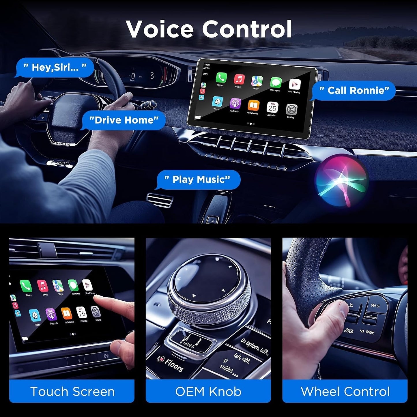 Vnilrgle Wireless CarPlay Adapter 2024 Upgrade, Plug And Play, No Latency, Converts Factory Wired To Wireless, Compatible With IPhone 6+ And 2015+ Cars, Bluetooth 2.4GHz And Wi-Fi 2.4+5.8GHz