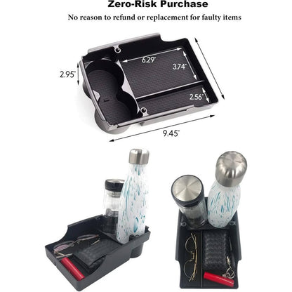 Jaronx Compatible With Tesla Model X/S Center Console Organizer, Armrest Storage Box+Cup Holder, For Tesla Model S/X Accessories 2016 2017 2018 2019 2020 2021.