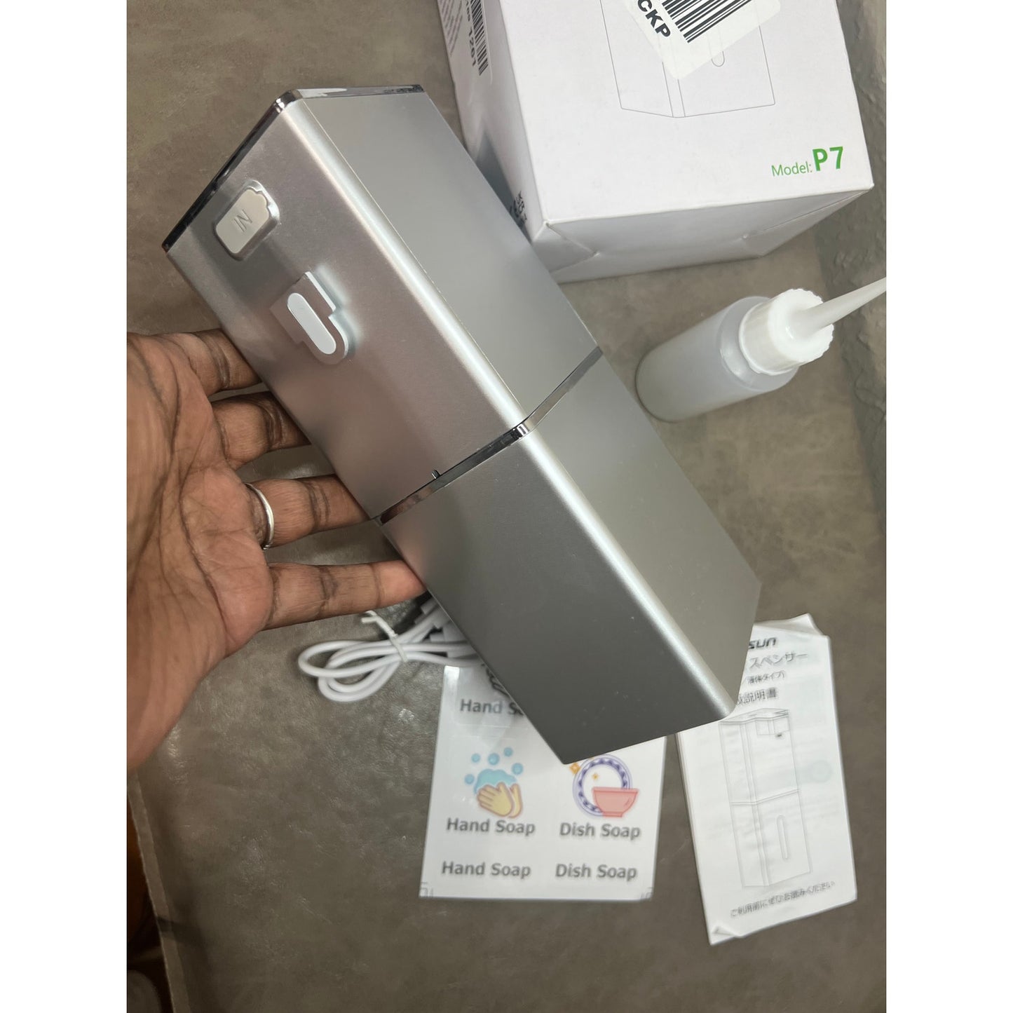 Automatic Liquid Soap Dispenser Touchless Soap Dispenser 380ml/12.8oz Rechargeab