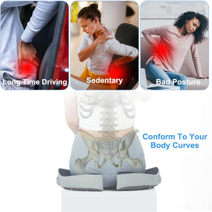 Travel Seat Cushion For Airplane, Small Foldable Hemorrhoid Pillow