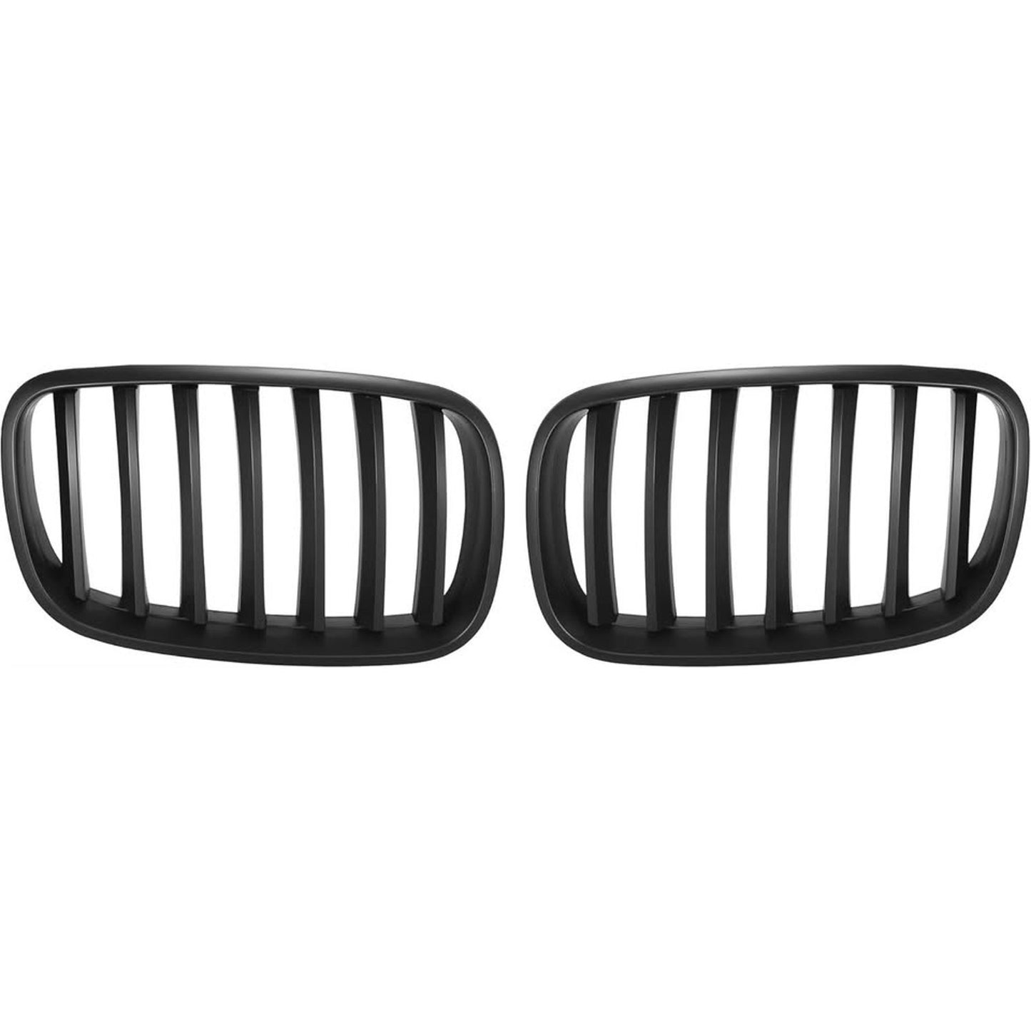 X AUTOHAUX Pair Car Front Grille Matte Black ABS Plastic Hood Kidney-Matte Black