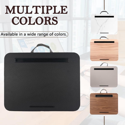 Portable Laptop Desk Fits Up To 16“ Laptops, With Tablet Slot, Built-In Cushion, Great For Home & Office,Lap Desk For Laptop,Lap Desk With Cushion (Black, Medium).