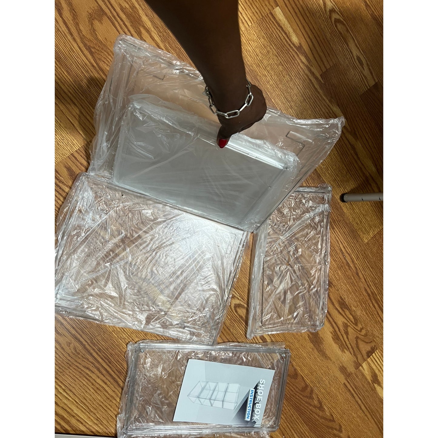 HIYOHIYO Acrylic Clear Shoe Storage Boxes Stackable For High-En-Size 14 (1-Pack)