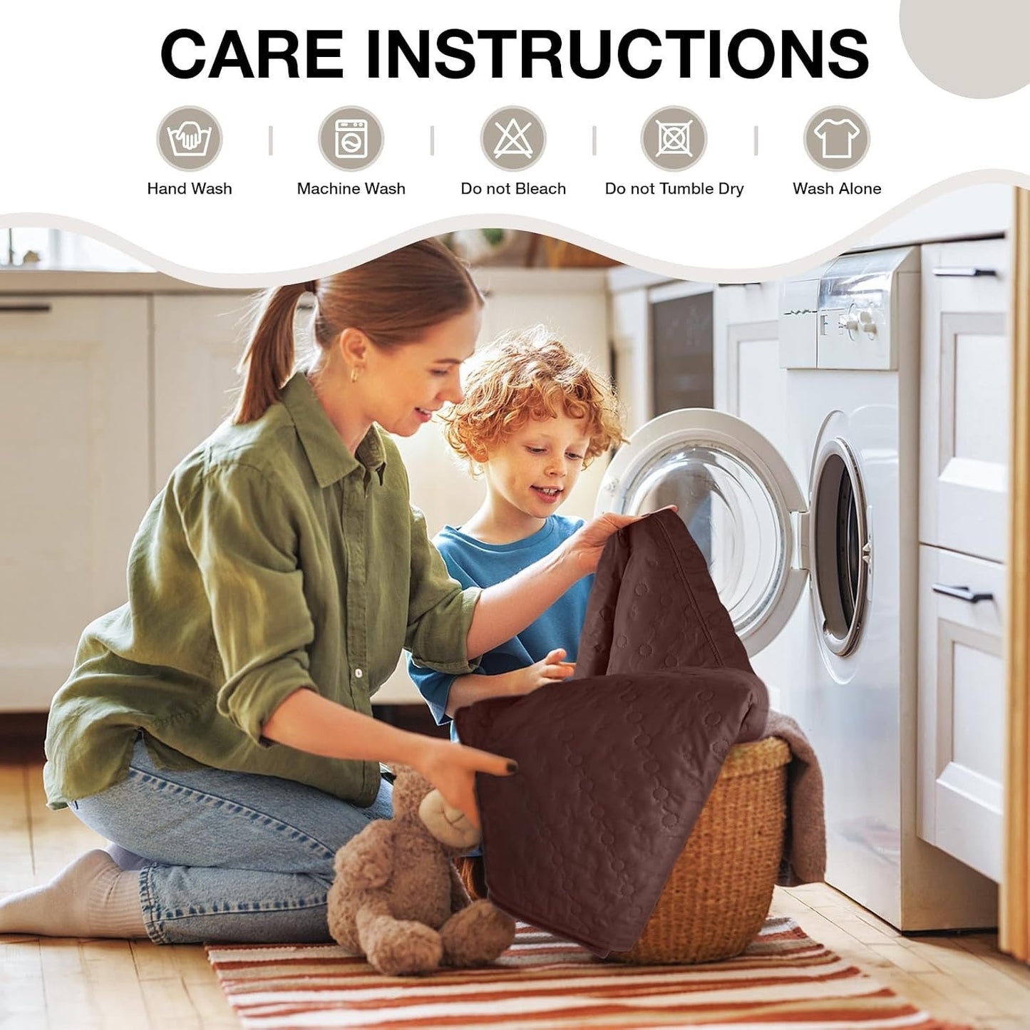 VANSOFY 100% Waterproof Recliner Chair Cover, Recliner Cover (Coffee, 25")