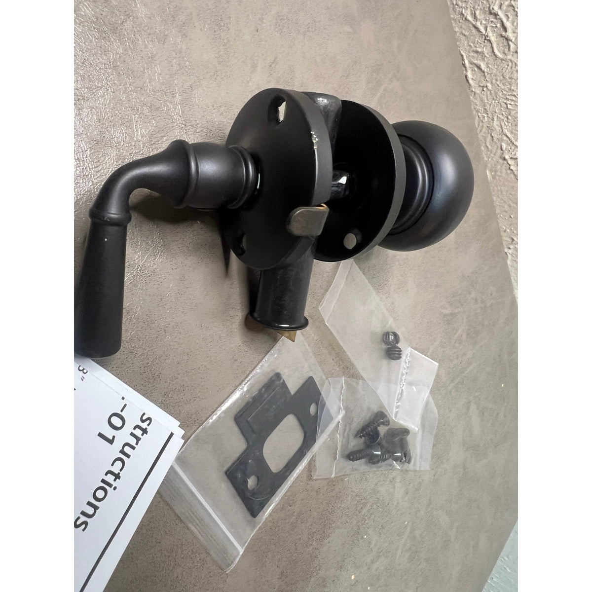 QCAA Solid Brass Storm Door Latch, Oil Rubbed Bronze US10B-1 Pack Black