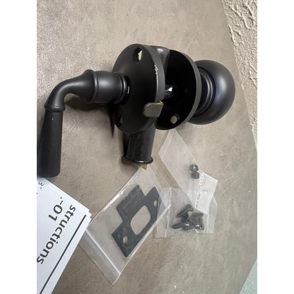 QCAA Solid Brass Storm Door Latch, Oil Rubbed Bronze US10B-1 Pack Black