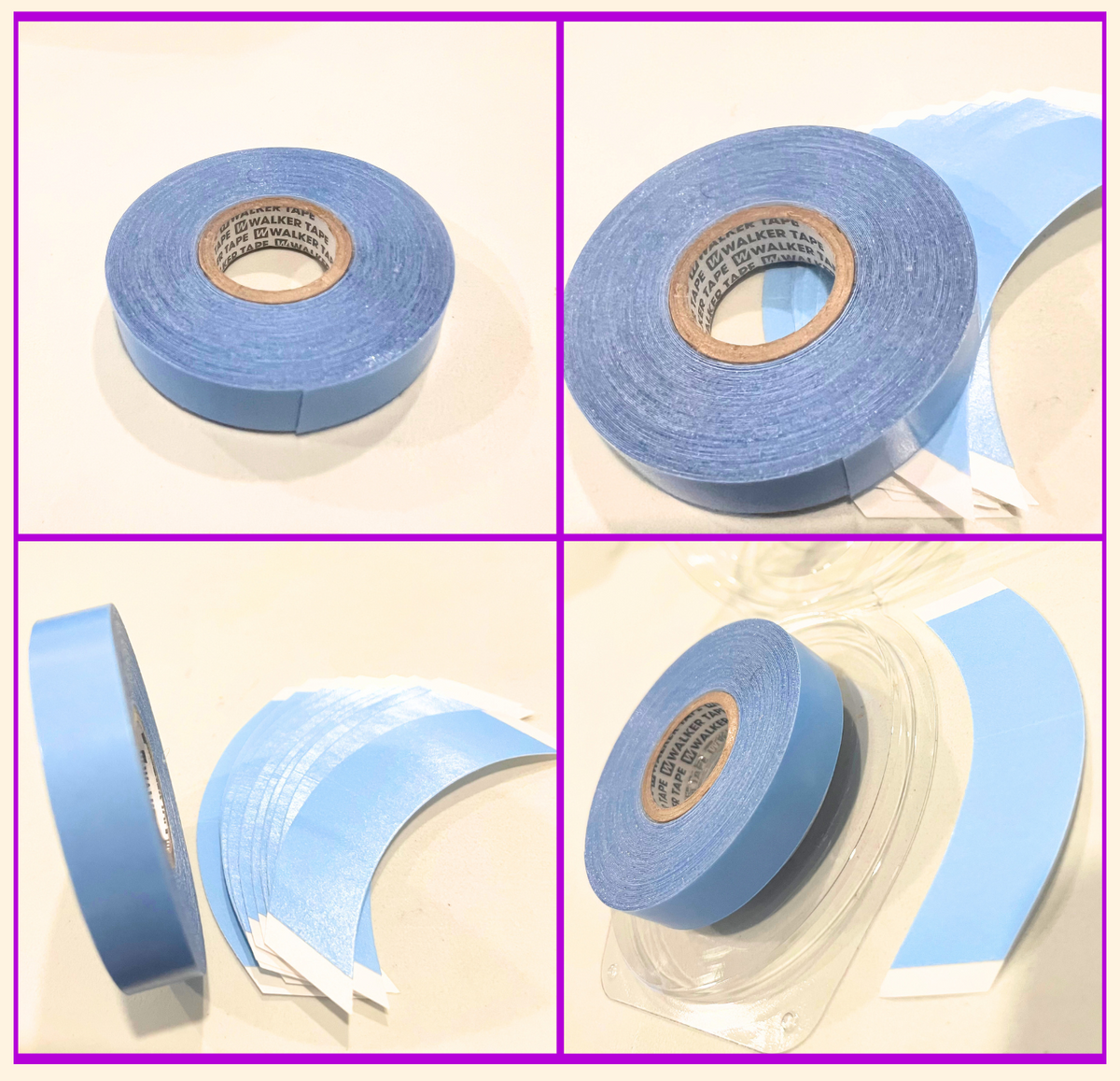 Walker Tape Blue Support Tape 1/2 x 12yd Double Sided Lace Wig Walker Tape Blue Support Tape 1/2 x 12yd Double Sided Lace Wig