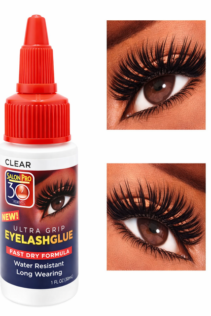 30 Sec Strip Eyelash Bond Black or Clear Strong All Day Hold for Eyelash Extension 1 fl oz/30 ml