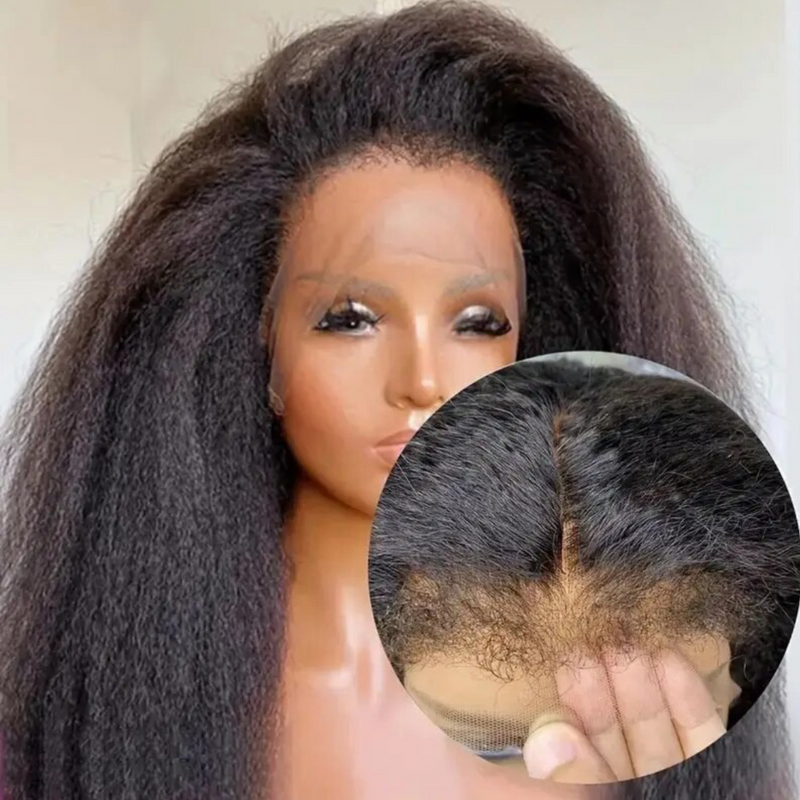 13x4 Full Frontal Lace Wig Kinky Yaki Hair 4c Baby Hair