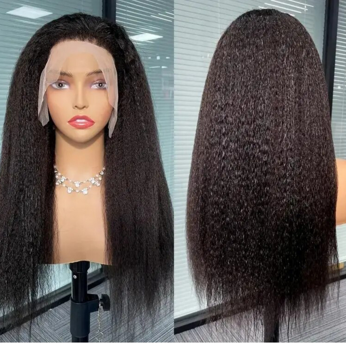 13x4 Full Frontal Lace Wig Kinky Yaki Hair 4c Baby Hair