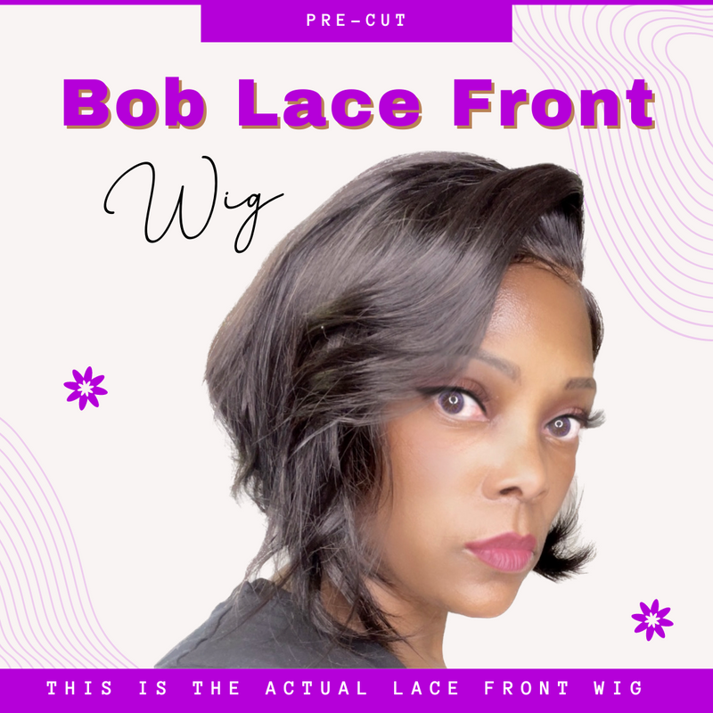 Human Hair Short PreCut Bob 13x4 Lace Front Wig Swinging Bob Transparent Lace