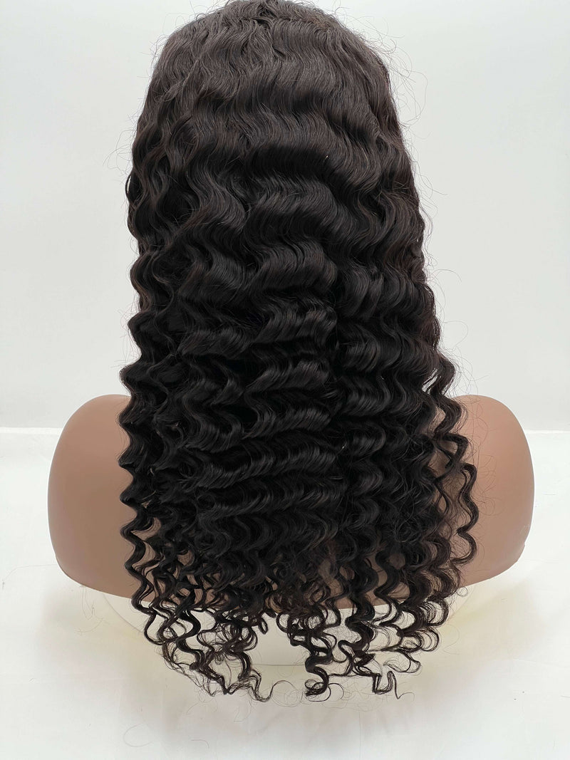 Deep Wave High 4C Curly Hairline 13x4 Lace Front Wig 150% Density The Boss Hair 184