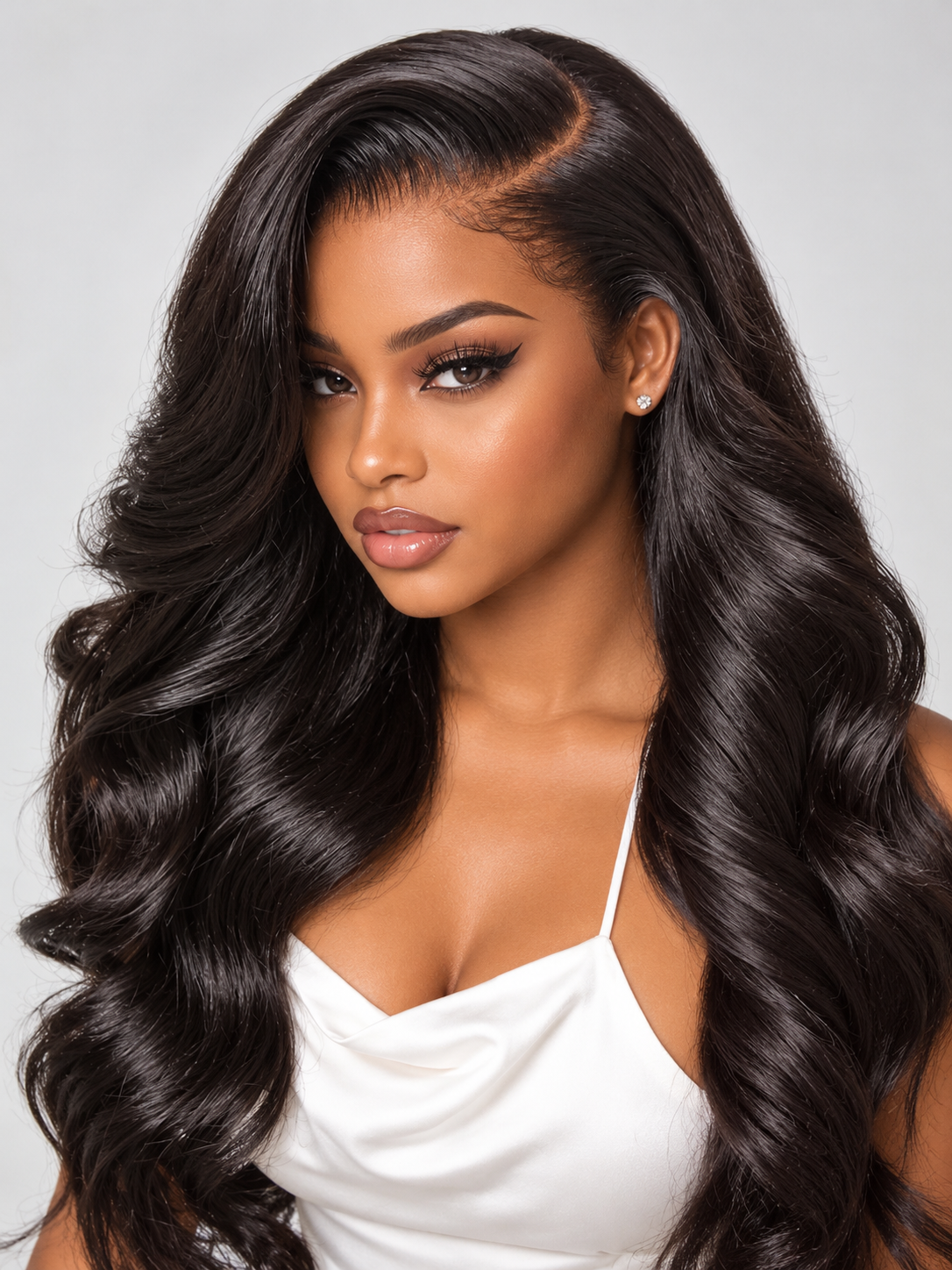 26" Body Wave 13x6 Lace Front Wig Deep Center Parting Space Only 180% Density HD Lace