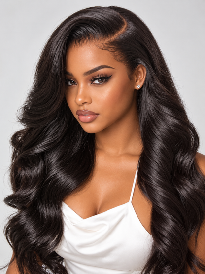 26" Body Wave 13x6 Lace Front Wig Deep Center Parting Space Only 180% Density HD Lace