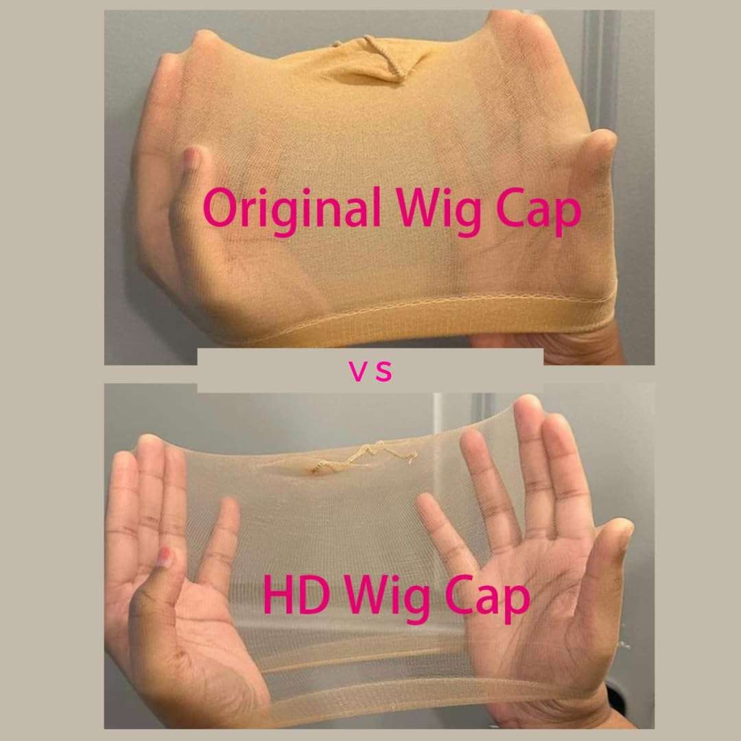 HD Wig Caps (16 pcs) Ultra Thin Invisible Lace Front Wig Caps Nylon Stocking Caps Sheer Nude Transparent Fit Melted Scalp Look (8pk / 16 pcs) (Amazon) The Boss Hair 14