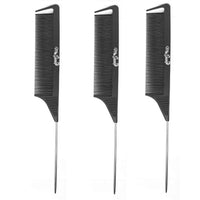 Hook Pin Tail 3 pc Carbon Combs Rat Tail Stainless Steel Loc Comb (3 comb) The Boss Hair 14