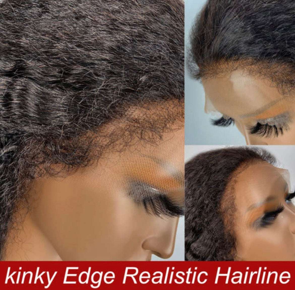 Kinky Curly 4C Hairline 18" Deep Wave 13x4 Full Frontal Lace Wig Wig 150% Density The Boss Hair 185