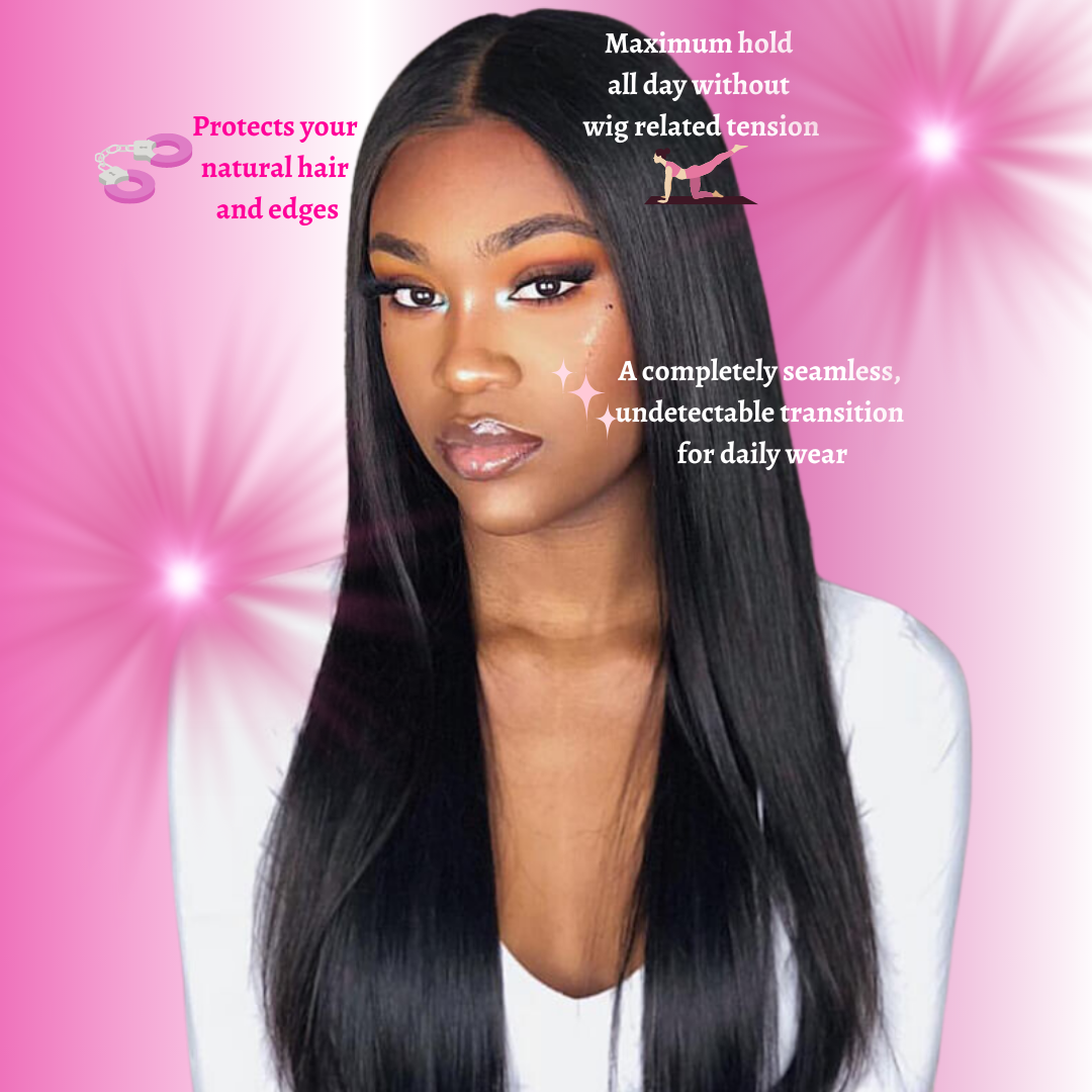 Non Slip Lace Wig Grip Band Velvet Adjustable with Velcro Headband Wig Grip Swiss Lace Wear & Go Glueless Lace Wigs The Boss Hair 7