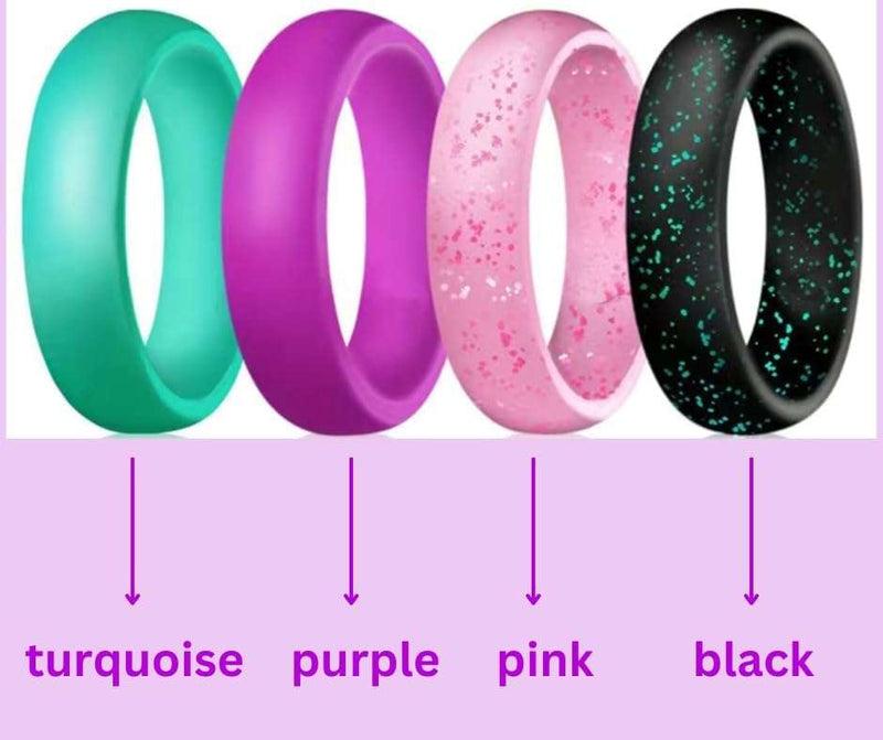 Outdoor Sport Silicone Wedding Band Etched Floral Vine for Him and Her Thin Comfortable Durable Flexible Fashion Finger Rings Stackable for Physical Activity (Amazon) The Boss Hair 14