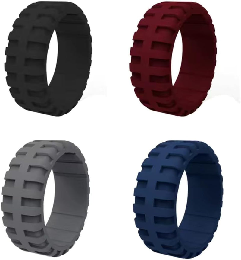 Outdoor Sport Silicone Wedding Bands for Him and Her Thin Hypoallergenic Comfortable Durable Flexible Finger Rings for Physical Activity (Amazon) The Boss Hair 14