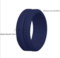 Outdoor Sport Silicone Wedding Bands for Him and Her Thin Hypoallergenic Comfortable Durable Flexible Finger Rings for Physical Activity (Amazon) The Boss Hair 14