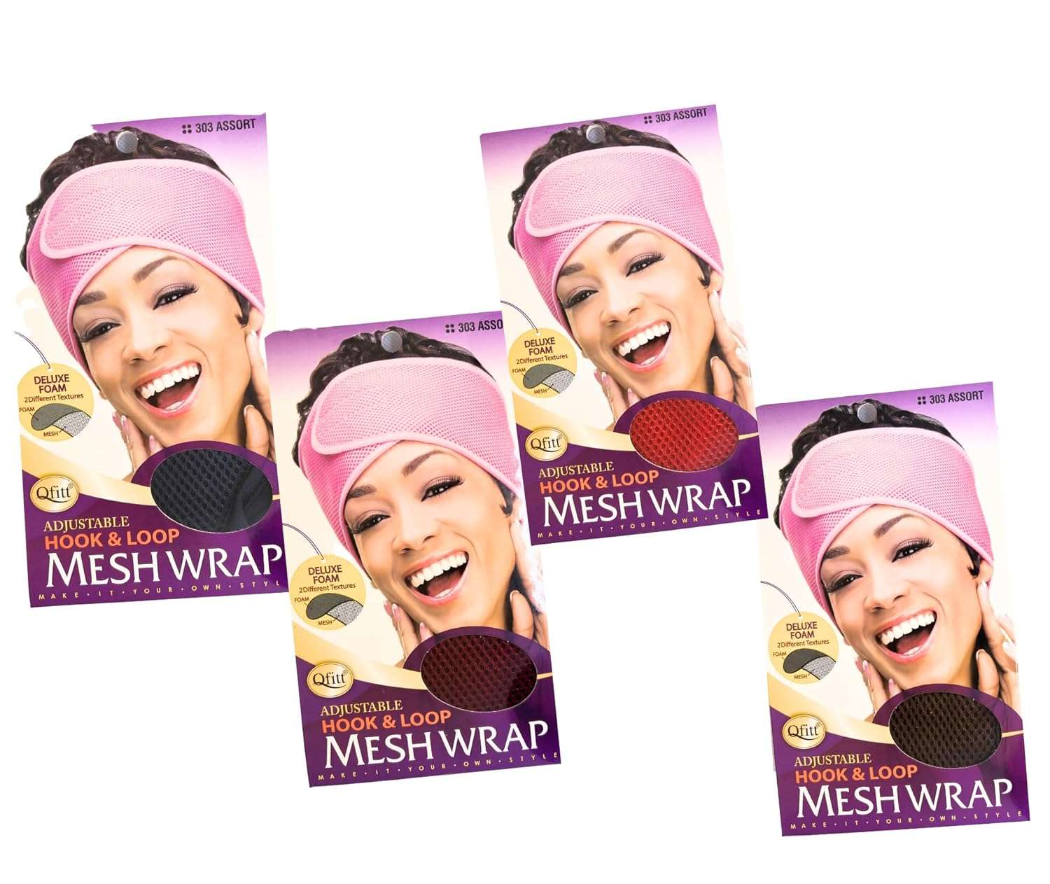 Deluxe Adjustable Mesh Headband Head Wrap Hair Scarf Night