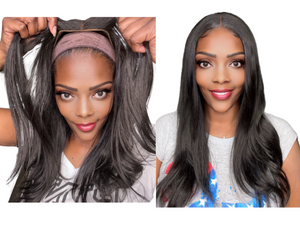 Velvet Wig Grip 19in adjusts to 22in Headband Adjustable Strap Secures Wig Wear & Go Lace Wigs