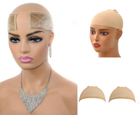 3 PCS Set Velvet Non Slip Wig Security Band Adjustable with Velcro Band With Swiss Lace and 2 Wig Caps Bald Caps