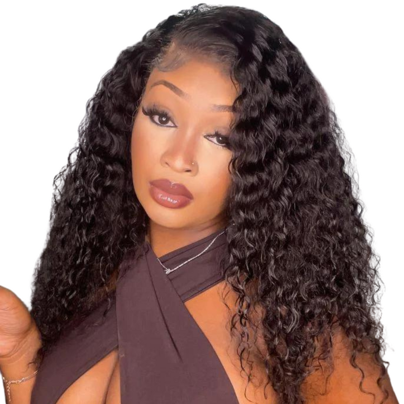 Human Hair 13x4 Full Frontal Lace Wigs 180% Density Loose Curly 20" thru 24"