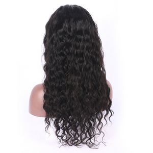 Human Hair 13x4 Full Frontal Lace Wigs 180% Density Loose Curly 20" ~ 24"